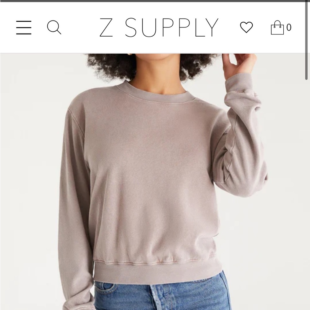 Z Supply Classic Crew Vintage Sweatshirt - lite cola